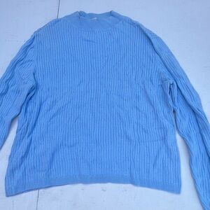 Classic Elements Blue Crewneck Sweater Medium Weight